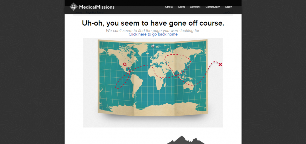 Przykład strony 404 - medicalmissions.com